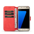 Pikkukuva 2 / 4: Galaxy S7 Suojakotelo SM-G930F, Lompakkomallinen nahkainen suojakotelo 3 korttipaikalla