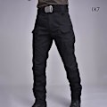 Pikkukuva 3 / 4: Ix7 Miesten Slim Straight Erikoisjoukkojen Taistelu Army Fanien Työvaatteet Hengittävät Housut Khaki Army Green