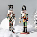 Miniatyrbild 3 av 4: 30 cm Jul Trä Nötknäppare Soldat Traditionell Julleksak Ornament style 3