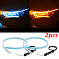 Miniatyrbilde 1 av 5: Bil LED Lyslist Frontlykter DRL Dynamiske Blinklys Bil Lyslist