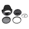 Miniatyrbillede 1 af 5: [LCS] 58mm UV-filterkit til Canon EOS 700D 100D 600D 1200D-objektiver med modlysblænde og dæksel