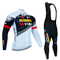 Miniatyrbilde 1 av 5: 2023 JUMBO Langermet Sykkeltrøye Sett Bib Bukser Ropa Ciclismo Sykkelklær MTB Sykkeltrøye Høstuniform Herreklær Lavendel XXL Lavender