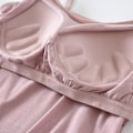 Miniatyrbillede 4 af 5: Tanktop med indbygget BH Justerbare Spaghetti Stropper Tanktop til Kvinder Formel Hverdag Fest Galla Hamp Aske Hamp Aske Hemp Ash L