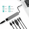 Miniatyrbild 3 av 5: USB 3.0 Typ-C till 4K HDMI PD Ethernet RJ45 Hubb Adapter