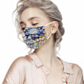 Miniatyrbild 4 av 4: 50 st Blommig Ansiktsmask för Kvinnor 3-lagers Färgglada Blommönster Andningsbar Ansiktsskydd för Vuxna D