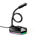 Miniatyrbillede 1 af 5: Computer Mikrofon med RGB Lys til Live Streaming, Voice Chat, Spil