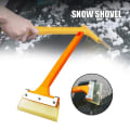 Miniatyrbilde 2 av 3: Multifunksjonell snøskrape med brede metallblader, ABS antisklihåndtak, snøskuffe for bilvindu og is Short Handle Oxford
