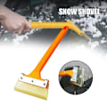 Pikkukuva 2 / 3: Monikäyttöinen lumikaavin, leveät metalliterät, ABS-liukuestekahva, auton tuulilasin lumilapio, jää Short Handle Oxford