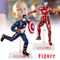 Miniatyrbild 1 av 4: Marvel Superhjälte Avengers Actionfigur Leksaker Docka Med Ställ För Barn Pojke Vuxen H