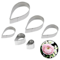 Miniatyrbillede 3 af 5: 6X/Sæt Rose Blad Form Kage Dekor Fondant Form