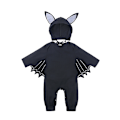 Miniatyrbild 2 av 3: Halloween-kostym för nyfödd pojke, fladdermus-jumpsuit black 80cm