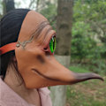 Miniatyrbillede 2 af 3: Halloween Maske Latex Skræmmende Enøjet Langnæbbet Monster Fuglemaske Dragt Til Kostumefest Cosplay Rekvisitter