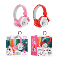 Miniatyrbild 3 av 4: Cartoon HK Trådlösa Bluetooth-hörlurar Huvudmonterade Hörlurar Pink