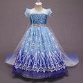 Pikkukuva 2 / 5: Mekot Prinsessamekot Lumikuningatar Tyttöjen Hienot Anna Elsa -asut Syntymäpäiväjuhlat Cosplay-vaatteet 130cm