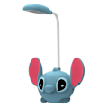 Miniatyrbillede 2 af 5: Sød Lilo & Stitch Foldbar LED Skrivebordslampe med Blyantspidser - USB Genopladeligt Lys - Perfekt Gave fra Klassekammerater Blue