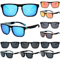 Pikkukuva 2 / 5: 3 paria neliönmuotoisia aurinkolaseja miesten aurinkolasit ulkoilulasit Black Frame Black Lenses 3pair