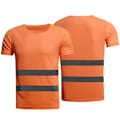 Miniatyrbild 1 av 5: Hög Synlighet Väst Bälte Arbetskläder T-shirt för Män Orange L
