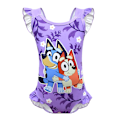 Pikkukuva 1 / 3: Tyttöjen Bluey-sarjakuvaprintti uima-asu uimapuku bikinit Purple 100cm