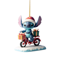 Pikkukuva 3 / 5: 10 KPL Riipus Akryyli 2D Litteä Lahjakoriste Riipus Lilo ja Stitch Joulukoristeet, Joulukoristeet 10PCS