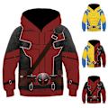 Miniatyrbild 3 av 5: Halloween Deadpool och Wolverine Kostym 2024 Ny Film Hoodie Wolverine Cosplay Deadpool Kostym T-shirt för Män Kvinnor Topp Red L