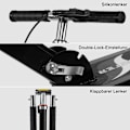 Miniatyrbillede 8 af 9: Foldbar Løbehjul Løbebånd Dobbeltbremser For og Bag, med Beskyttelsesplader, Højdejusterbar, til Børn og Teenagere, op til 80 kg