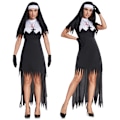 Pikkukuva 1 / 5: Halloween Nunna Valak Puku The Conjuring 2 Cosplay Kaapu Naamiaisasut Hattuineen XL