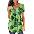 Pikkukuva 1 / 2: Naisten St. Patrick's Day lyhythihainen t-paita rento pusero B 2XL