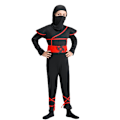 Pikkukuva 1 / 4: Ninja-asu lapsille pojille tytöille asusteet asusetti naamiaisasujuhliin UUSI B XL