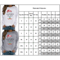 Miniatyrbillede 3 af 3: Jule Kvinder langærmet T-shirt pullover løs afslappet gave grey L
