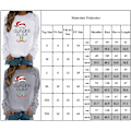 Miniatyrbillede 3 af 3: Jule Kvinder langærmet T-shirt pullover løs afslappet gave grey XL