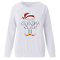 Miniatyrbillede 2 af 4: Jule Kvinder langærmet T-shirt pullover løs afslappet gave white M