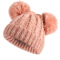 Miniatyrbild 1 av 2: Baby Mickey Mouse Beanie Stickad Vintermössa Söt Dubbel Popehatt Orange