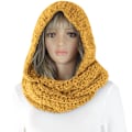 Miniatyrbild 1 av 2: Unisex Mjuk Stickad Huva Halsduk Vinter Wrap Cirkel Loop Halsvärmare Yellow