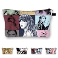 Miniatyrbild 2 av 5: Taylor Swif sångare musik kosmetisk väska sminkorganisatör läder bärbar påse present resetoalettväska förvaringspung A