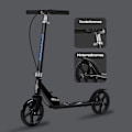 Miniatyrbillede 3 af 9: Foldbar Løbehjul Løbebånd Dobbeltbremser For og Bag, med Beskyttelsesplader, Højdejusterbar, til Børn og Teenagere, op til 80 kg