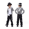 Pikkukuva 1 / 5: Lasten Michael Jackson -asu esitykseen Cosplay-naamiaisasujuhliin L