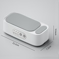 Miniatyrbillede 4 af 5: [Udsalg] 3-Mode Dobbelt Kammer Brillerensningsmaskine m. højfrekvent vibration, 15w & USB genopladelig bærbar smykkerensningsmaskine Silver Grey
