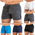 Miniatyrbilde 2 av 3: Treningsshorts for menn, treningsstudio, løping, fritidsshorts Grey M