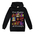 Miniatyrbild 1 av 3: Fem Nätter hos Freddy FNAF Barn Pojk Långärmad Huvtröja Toppar Tröja Black 150cm