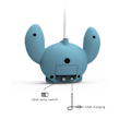 Miniatyrbillede 4 af 5: Sød Lilo & Stitch Foldbar LED Skrivebordslampe med Blyantspidser - USB Genopladeligt Lys - Perfekt Gave fra Klassekammerater Blue