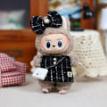 Miniatyrbild 1 av 2: Speciellt Designad för Labubu Kläder, 17cm Labubu Kollektion Innehåller Exklusiva Trendiga Dockkläder för Labubu Tillbehör (utan dockor) Black