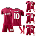Pikkukuva 2 / 3: Lasten jalkapallopaita Mane #10 M.Salah #11 Pelipaita Jalkapallo MM-kisat Urheiluvaatteet Lapsille #10 4-5Y