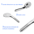 Miniatyrbillede 6 af 9: LED Brusehoved, Regnbruser, Håndbruser, Temperaturindikator, 3 Lysfarver, Vandbesparende