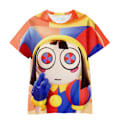 Miniatyrbilde 1 av 3: THE AMAZING DIGITAL Gutter Jenter T-skjorte Barn Kort Erm Sommer Tee Topp B 130cm
