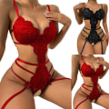 Miniatyrbild 2 av 4: Sexig Damunderkläder BH Crotchless Nattkläder Babydoll Sovkläder White L