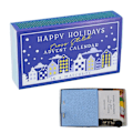 Miniatyrbild 1 av 4: Jul-Korsstygn Adventskalender 2024 med 24 Mini-Syprojekt - 24-Dagars Broderi Julnedräkning DIY Hantverkssats Present Blue