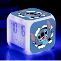 Miniatyrbild 1 av 2: Stitch Digital Väckarklocka med 7 Färgväxlande Nattlampa B