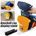 Miniatyrbillede 3 af 5: 2-pak Akryl Hattehylder uden Installation til 14 Baseball Caps Display og Organizer Transparent