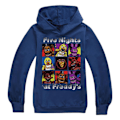Miniatyrbillede 1 af 3: Five Nights at Freddy's FNAF Børne Drenge Langærmet Hættetrøje Sweatshirt Toppe Pullover Navy blue 140cm