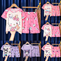 Pikkukuva 2 / 3: Lasten tyttöjen Sanrio T-paita shortsit setti sarjakuva lyhythihainen yöasu pyjama #1 7-9Years